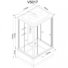 Душевая кабина AvaCan V5017LED