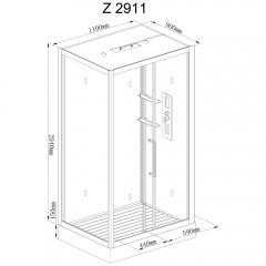 Душевая кабина AvaCan Z2911LED