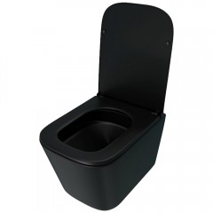 Унитаз подвесной Teymi Helmi Pro Vortex Black T40311 безободковый торнадо