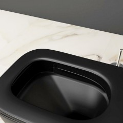 Унитаз подвесной Teymi Helmi Pro Vortex Black T40311 безободковый торнадо