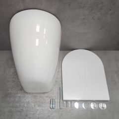 Инсталляция Bloomix Lolita 52 BL70011 + кнопка смыва Bloomix Belly BL70203BM + унитаз Bloomix Altair 3.0 AD1255T/UF1 безободковый торнадо с сиденьем