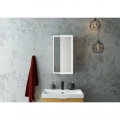 Зеркало-шкаф Art&Max Techno AM-Tec-350-650-1D-L-DS-F-Nero