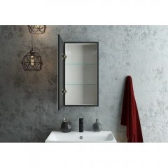 Зеркало-шкаф Art&Max Techno AM-Tec-350-650-1D-L-DS-F-Nero