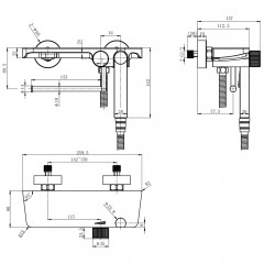 Смеситель с гигиеническим душем WeltWasser Higi SH2 WT