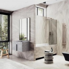 Шторка на ванну MaybahGlass MGV-125-2у