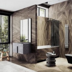Шторка на ванну MaybahGlass MGV-140-5у
