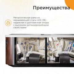 Минибассейн гидромассажный Radomir Март 230x230 серый