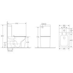 Унитаз Grossman GR-4418SQ безободковый торнадо