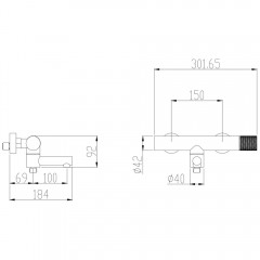Смеситель для ванны Olive'S Mansa 36201MNB