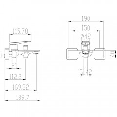 Смеситель для ванны Olive'S Viar 28201VRB