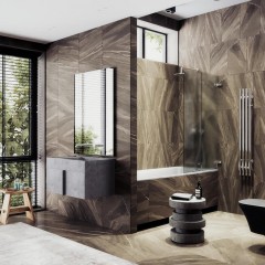Шторка на ванну MaybahGlass MGV-574-4