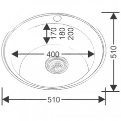 Мойка кухонная Melana 510 001 ta (*15)