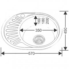 Мойка кухонная Melana 5745 U 125 t (*15)