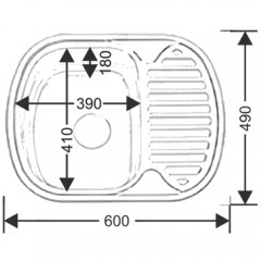Мойка кухонная Melana 6049 U 215 ti (*10)