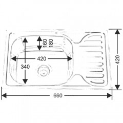 Мойка кухонная Melana 6642 U 220 t (*10)