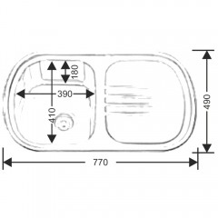 Мойка кухонная Melana 7749 U 231 t (*10)