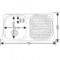Мойка кухонная Melana 7848 U 217 t (*10)