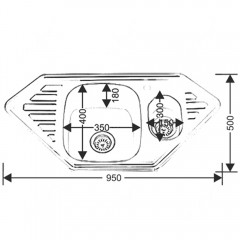 Мойка кухонная Melana 9550 C 222 C t (*7)