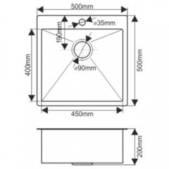 Мойка кухонная Melana ProfLine D5050HG золото