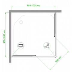 Душевое ограждение Royal Bath RB100HPD-T-BL