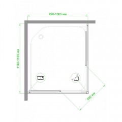 Душевое ограждение Royal Bath RB10115HPD-T-BL