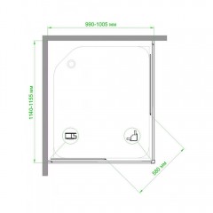 Душевое ограждение Royal Bath RB10115HPD-T-ST
