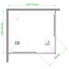 Душевое ограждение Royal Bath RB105115HPD-C-ST