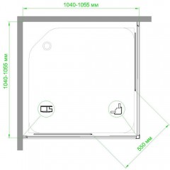 Душевое ограждение Royal Bath RB105HPD-C-CH