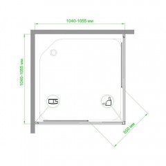 Душевое ограждение Royal Bath RB105HPD-C-ST