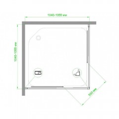 Душевое ограждение Royal Bath RB105HPD-T-BL