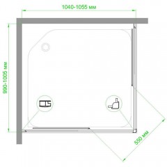 Душевое ограждение Royal Bath RB1105HPD-T-CH
