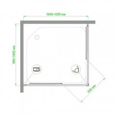 Душевое ограждение Royal Bath RB1105HPD-T-ST