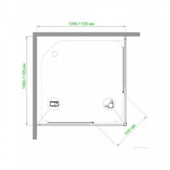 Душевое ограждение Royal Bath RB110HPD-T-BL