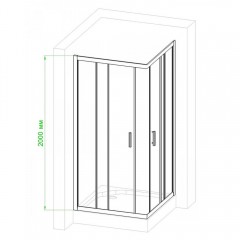 Душевое ограждение Royal Bath RB11120HPD-T-ST