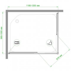 Душевое ограждение Royal Bath RB1120HPD-C-BL