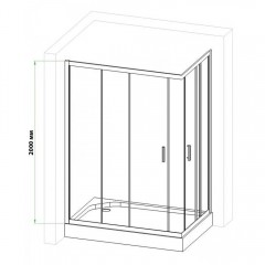 Душевое ограждение Royal Bath RB1120HPD-T-CH