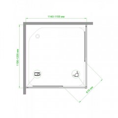 Душевое ограждение Royal Bath RB11512HPD-C-ST