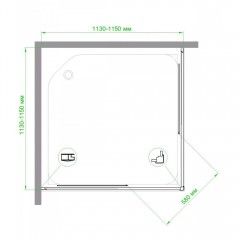 Душевое ограждение Royal Bath RB115HPD-C
