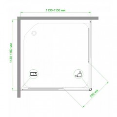 Душевое ограждение Royal Bath RB115HPD-C-BL