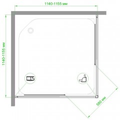 Душевое ограждение Royal Bath RB115HPD-T-BL