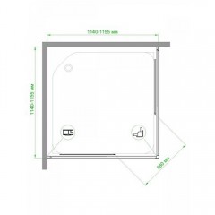 Душевое ограждение Royal Bath RB115HPD-T-CH