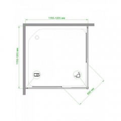 Душевое ограждение Royal Bath RB120HPD-C-ST