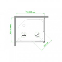 Душевое ограждение Royal Bath RB7080HPD-T-ST