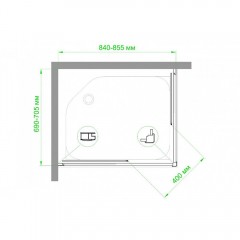 Душевое ограждение Royal Bath RB7085HPD-T-BL