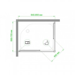 Душевое ограждение Royal Bath RB7085HPD-T-ST