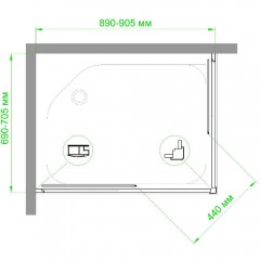 Душевое ограждение Royal Bath RB7090HPD-C