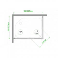Душевое ограждение Royal Bath RB7090HPD-T-BL