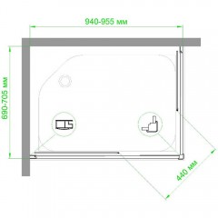 Душевое ограждение Royal Bath RB7095HPD-T