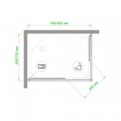 Душевое ограждение Royal Bath RB7095HPD-T-ST