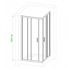 Душевое ограждение Royal Bath RB70HPD-T-ST